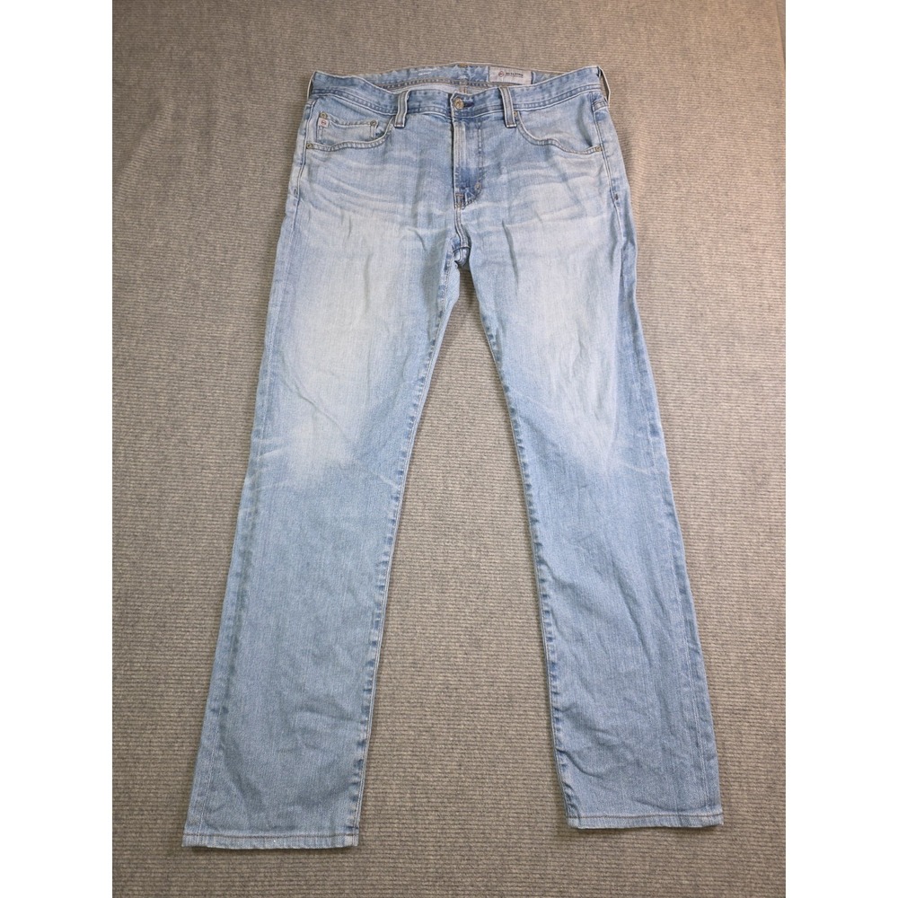 AG Adriano Goldschmied Matchbox Slim Straight Jeans Mens 34x32 Blue Light Denim